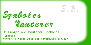 szabolcs mauterer business card